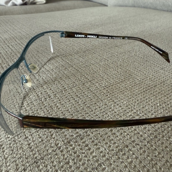 MIKLI ML0936 0042 Dark Brown Half Rimless Eyeglasses Frame 57-19-135 Made France - Picture 6 of 6